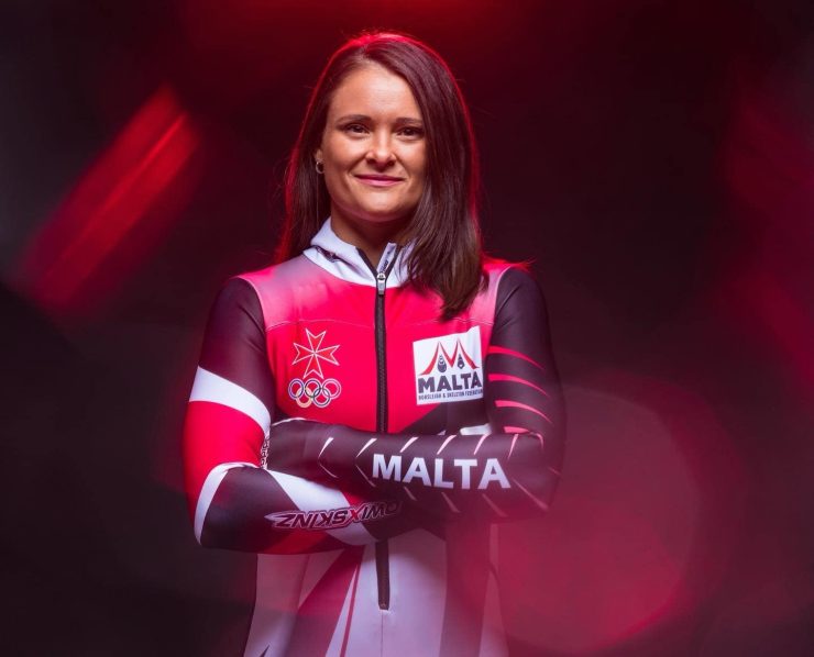Shannon Galea-Malta jacket Shannon Galea, skeleton athlete and founder of the Malta Bobsleigh and Skeleton Federation. Photo courtesy of Shannon Galea.